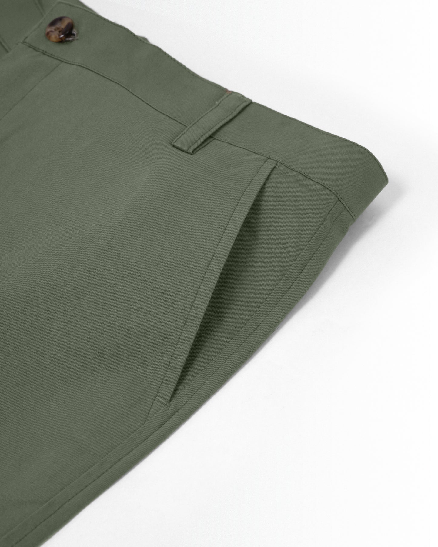 Cotton Casual Pants Light Green