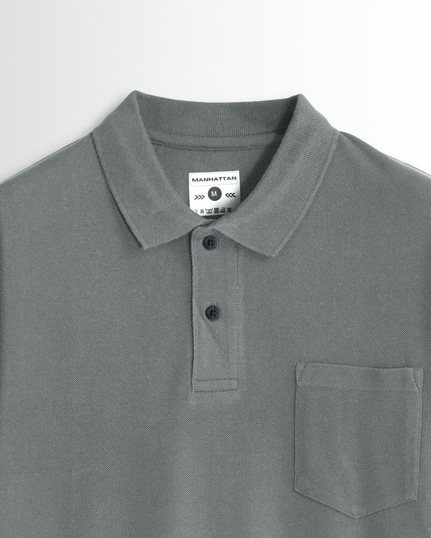 Pure Cotton Polo Pocket T shirts (Grey)