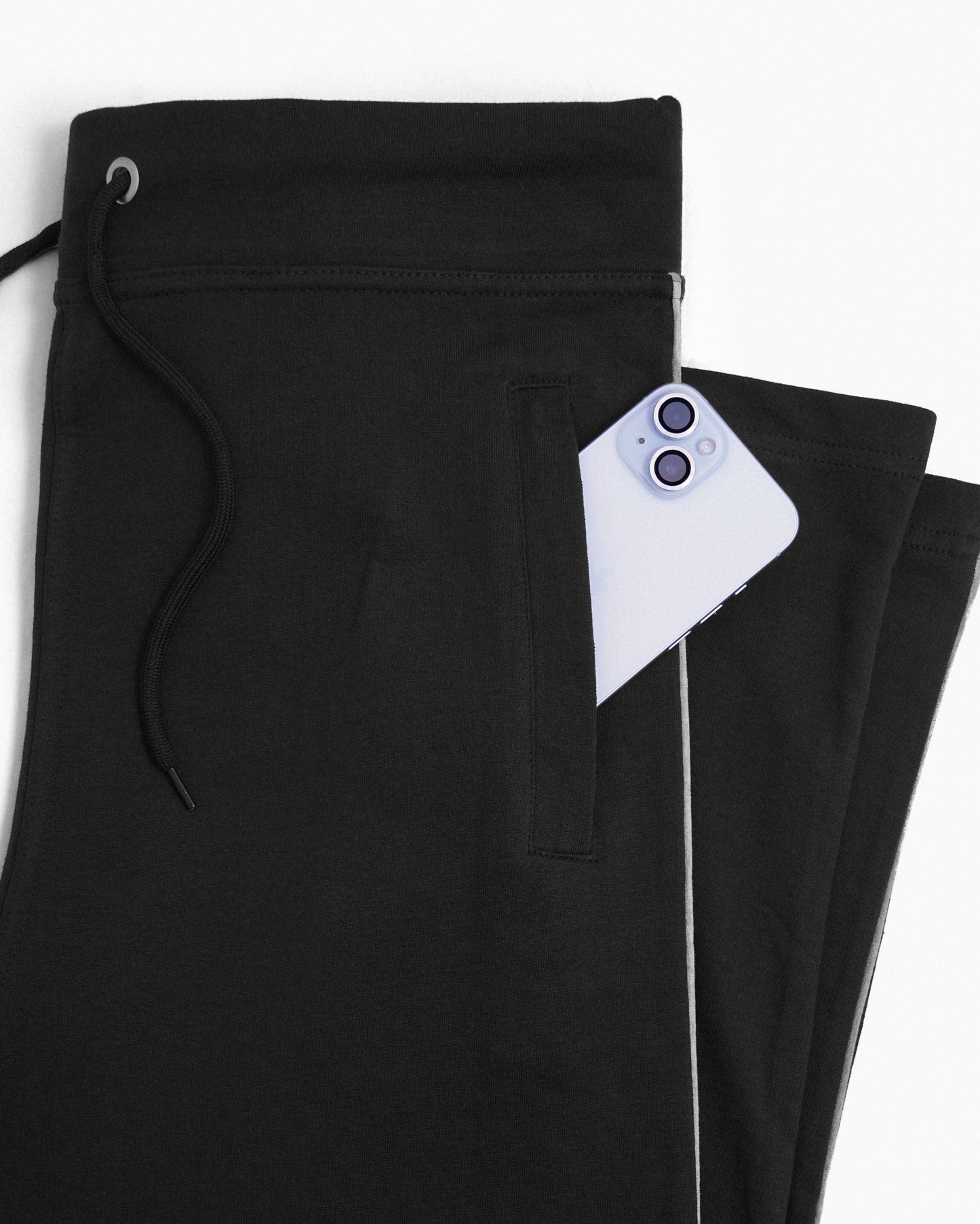 Premium Cotton Black Track Pant Regular Fit