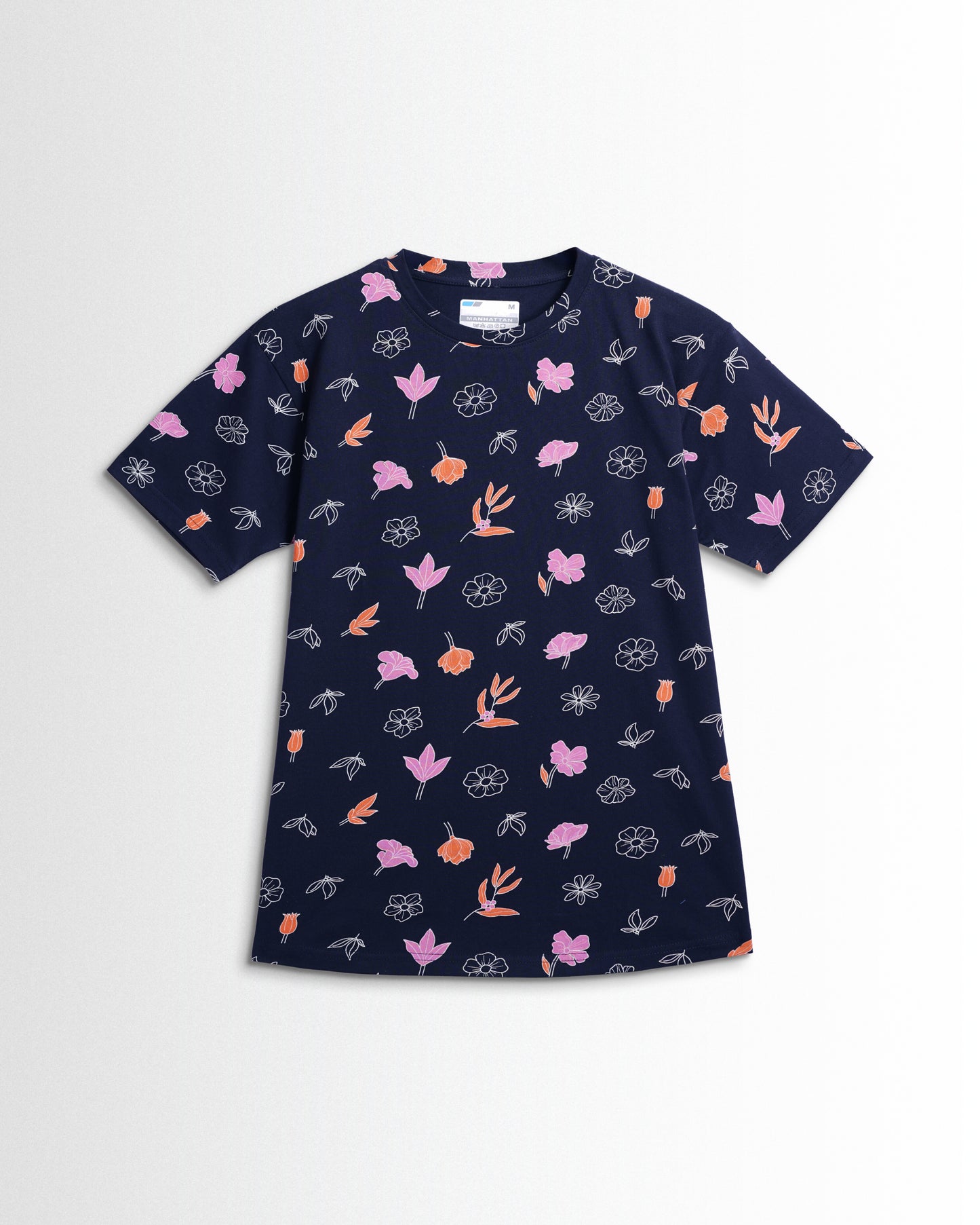 Women's Co ord set Navy Pink Flower
