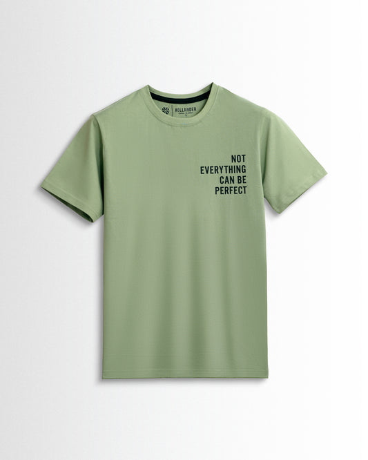 Round Neck Light Green Printed