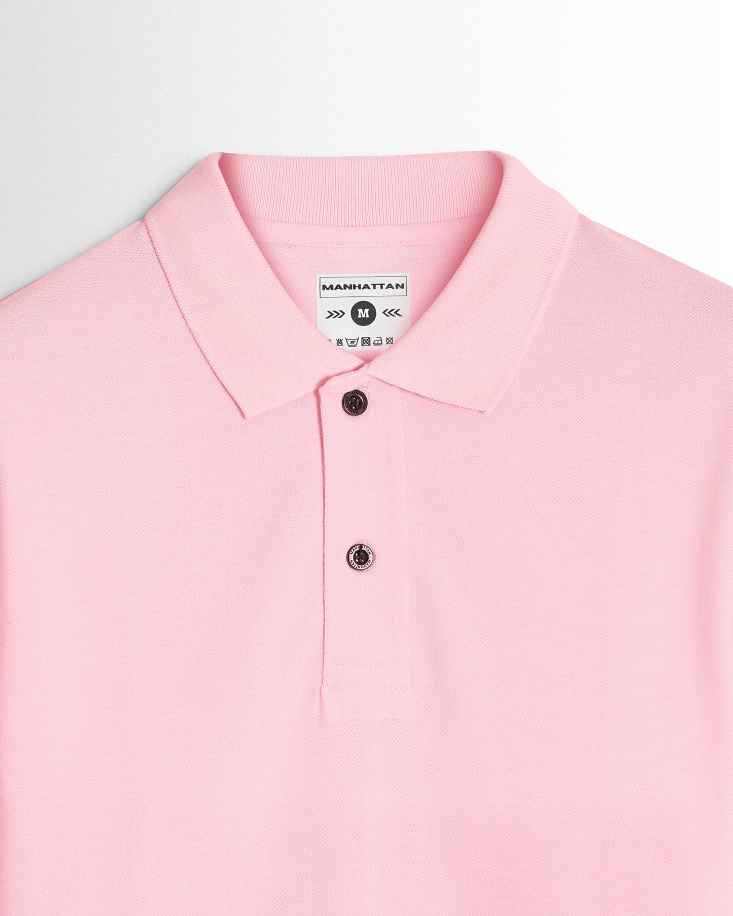 Cotton Polo Full Sleeve Unisex Pearl Pink Without Pocket