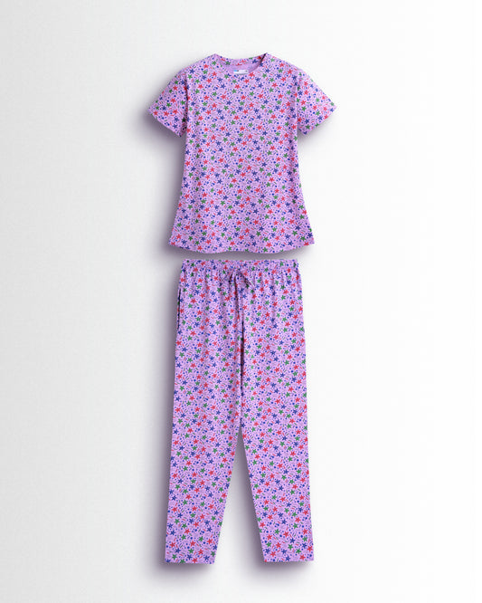 Women's Co ord set Lavender Star
