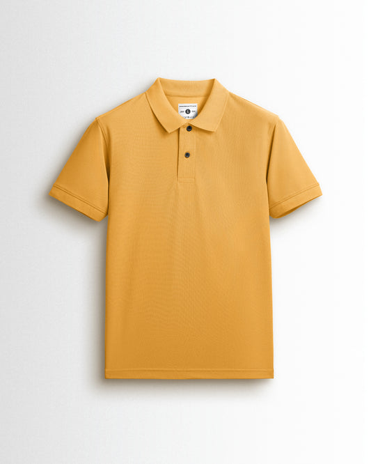 Sports Dry Fit Yellow Polo T Shirts (Micro Polyester)