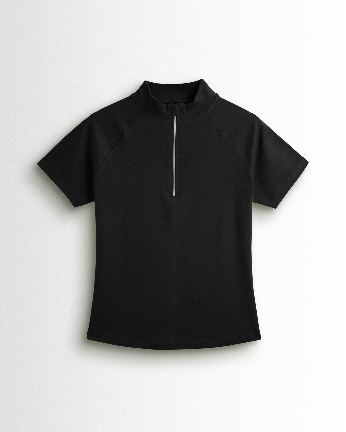 Womens Hineck Zipper Black