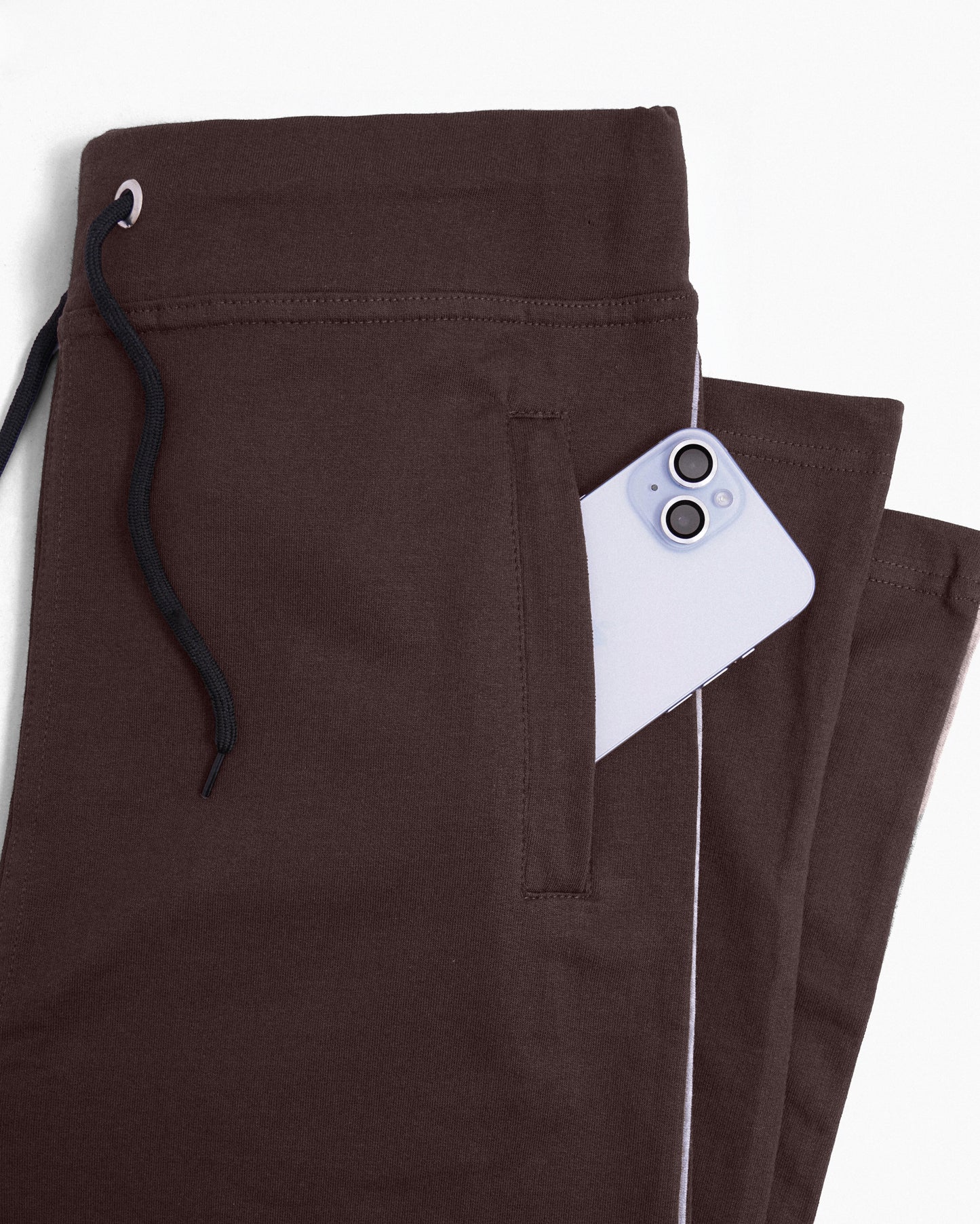 Premium Cotton Coffee Brown Track Pant Regular Fit