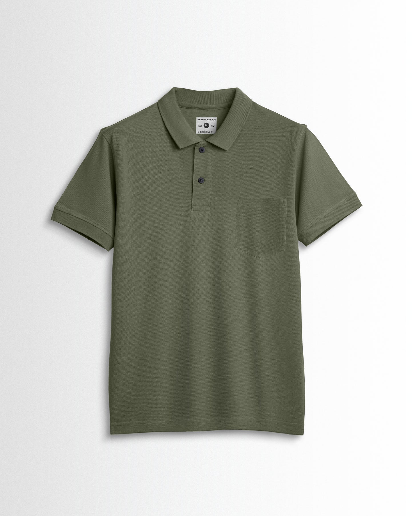 Pure Cotton Polo Pocket T Shirts (Military Green)