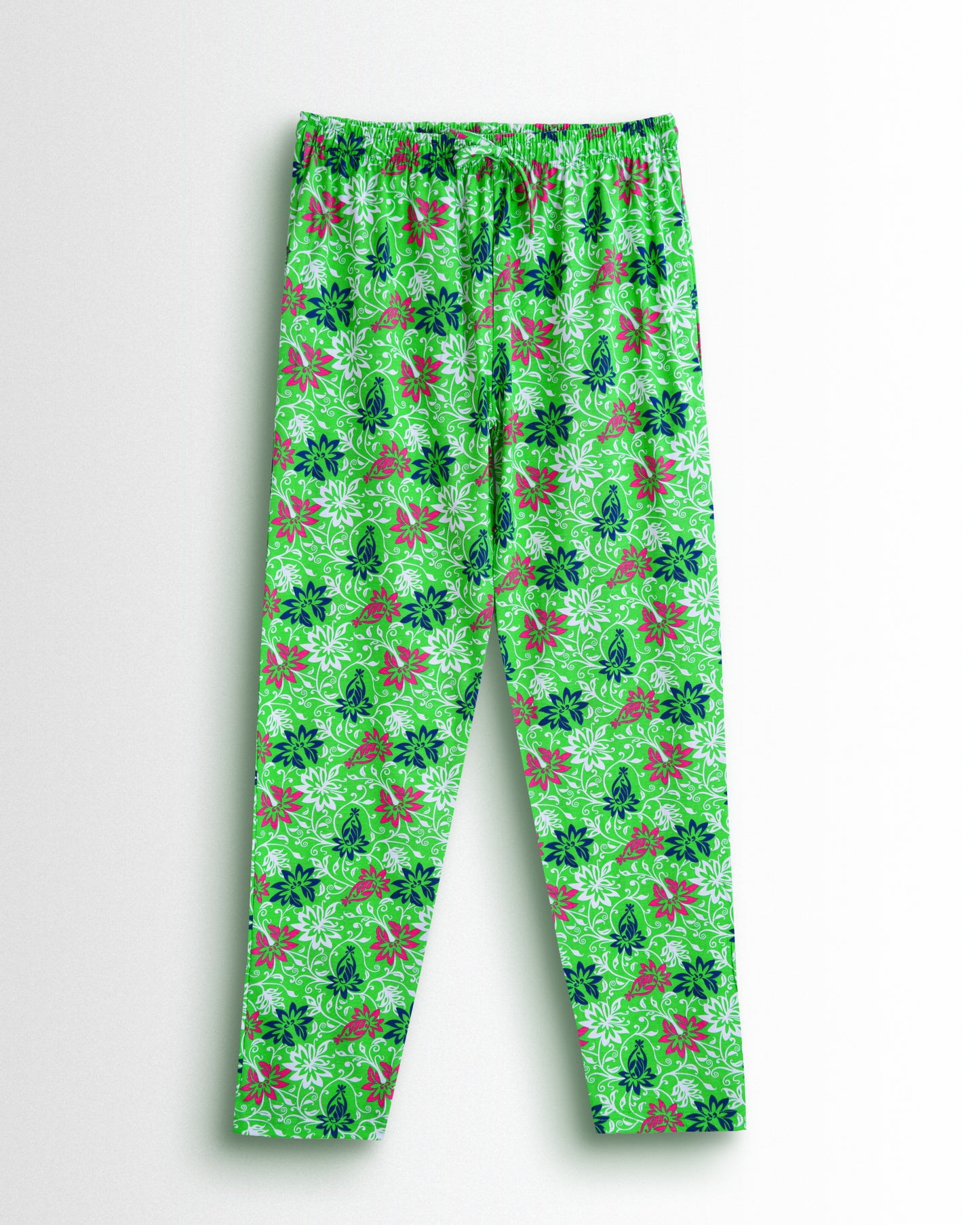 Women's Co ord set Green Pink Flower