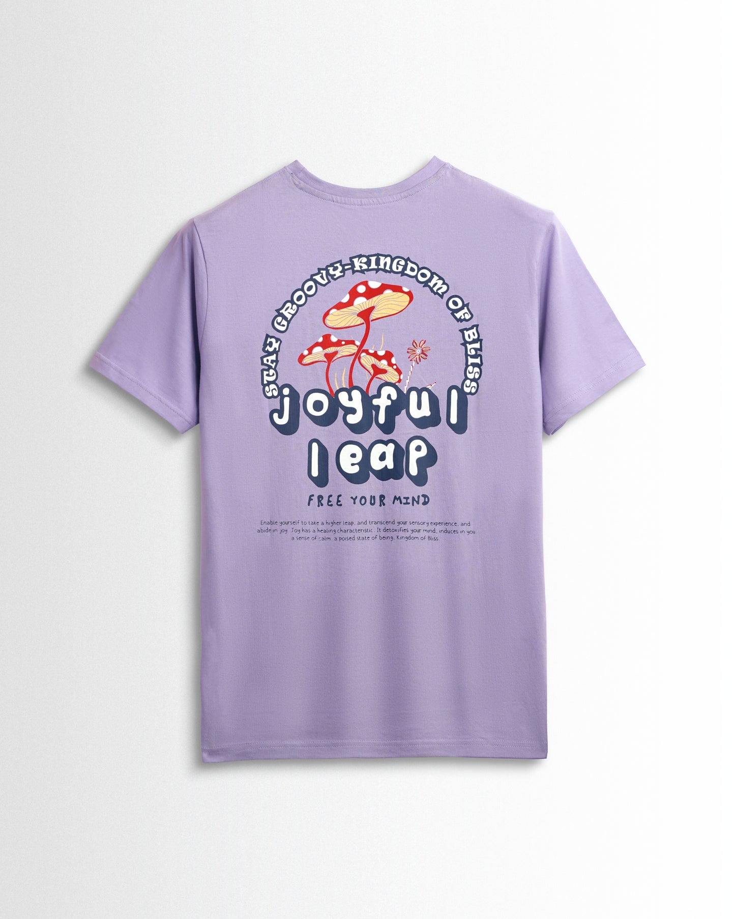 Round Neck Lavender Printed