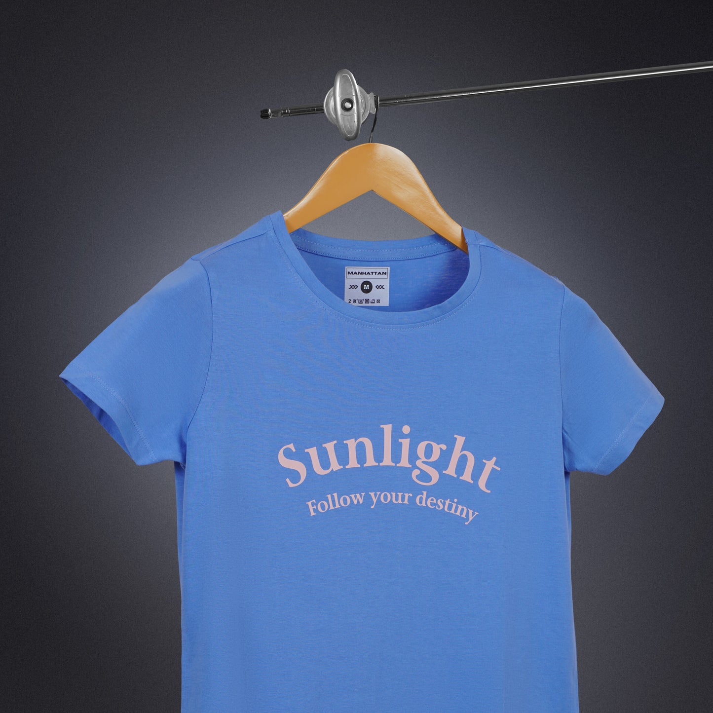 Womens Round Neck Regular Fit Dark Blue T Shirts