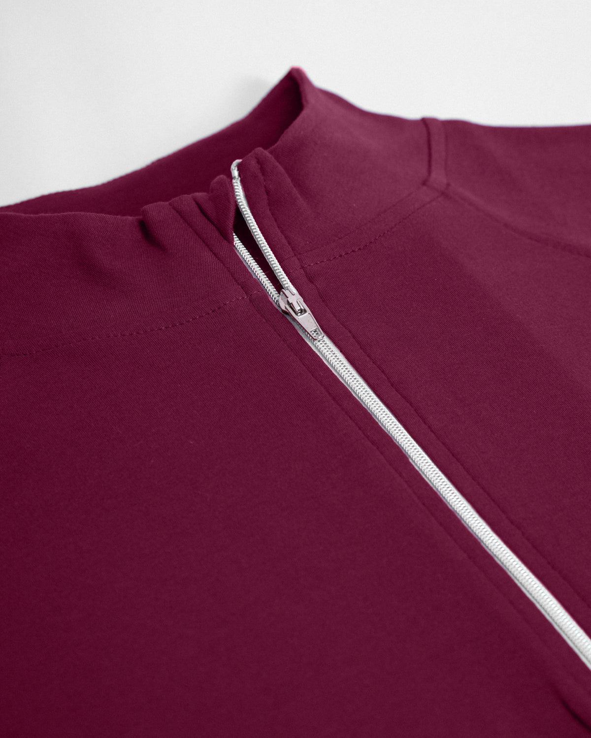 Womens Hineck Zipper Cherry Red