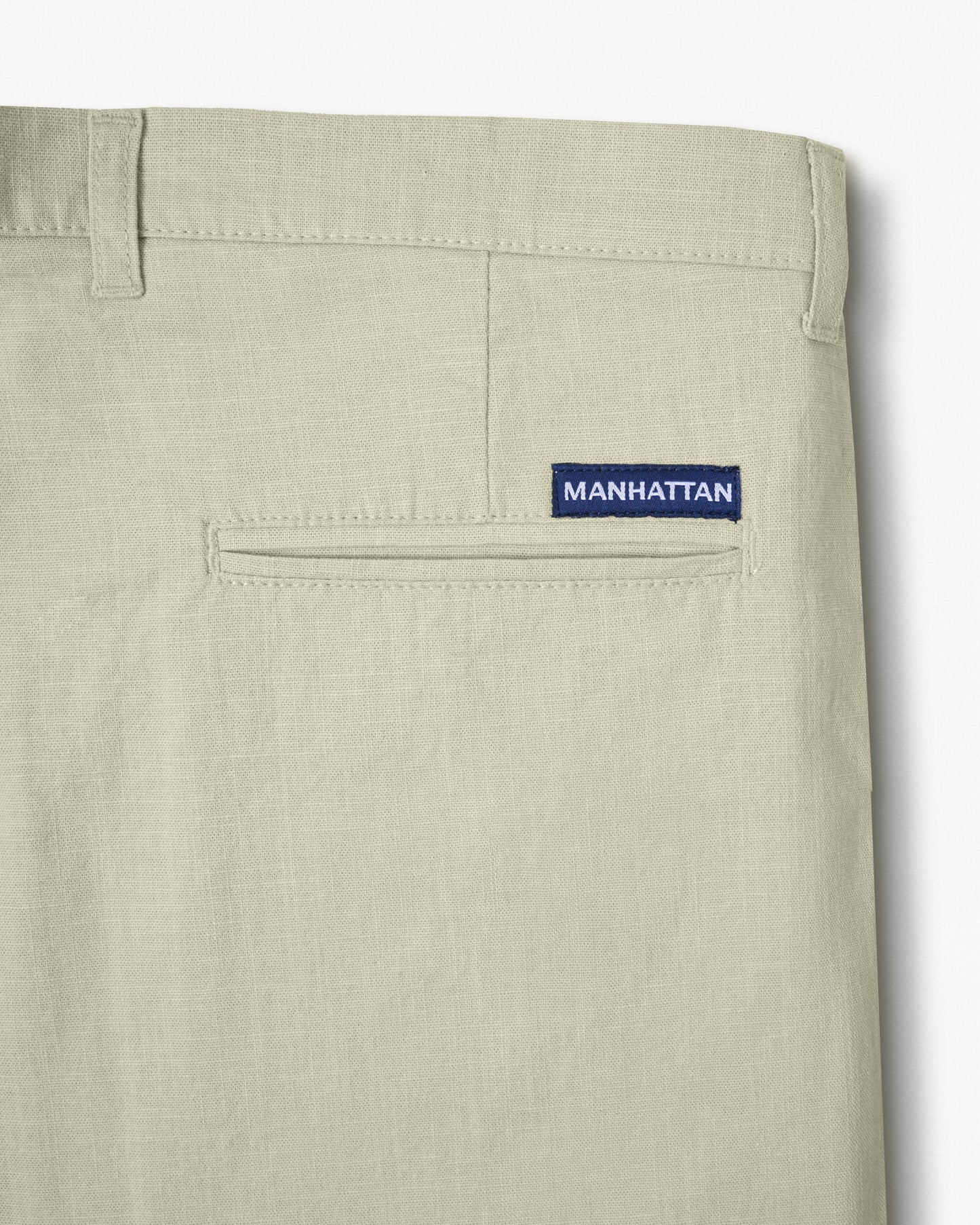 Cotton Casual Pants Light Pista Linen