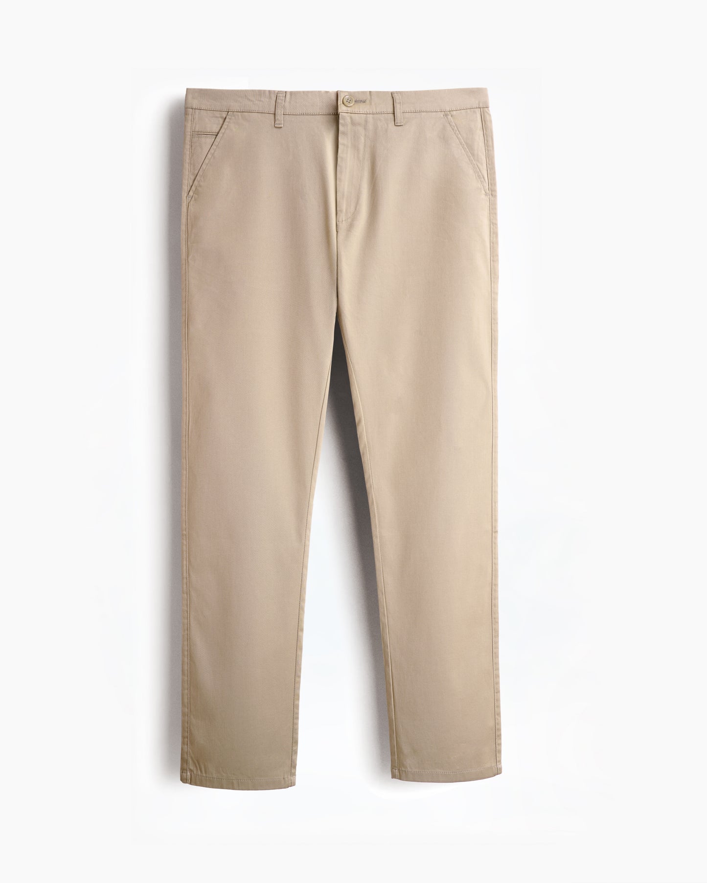 Cotton Casual Pants Beige - S