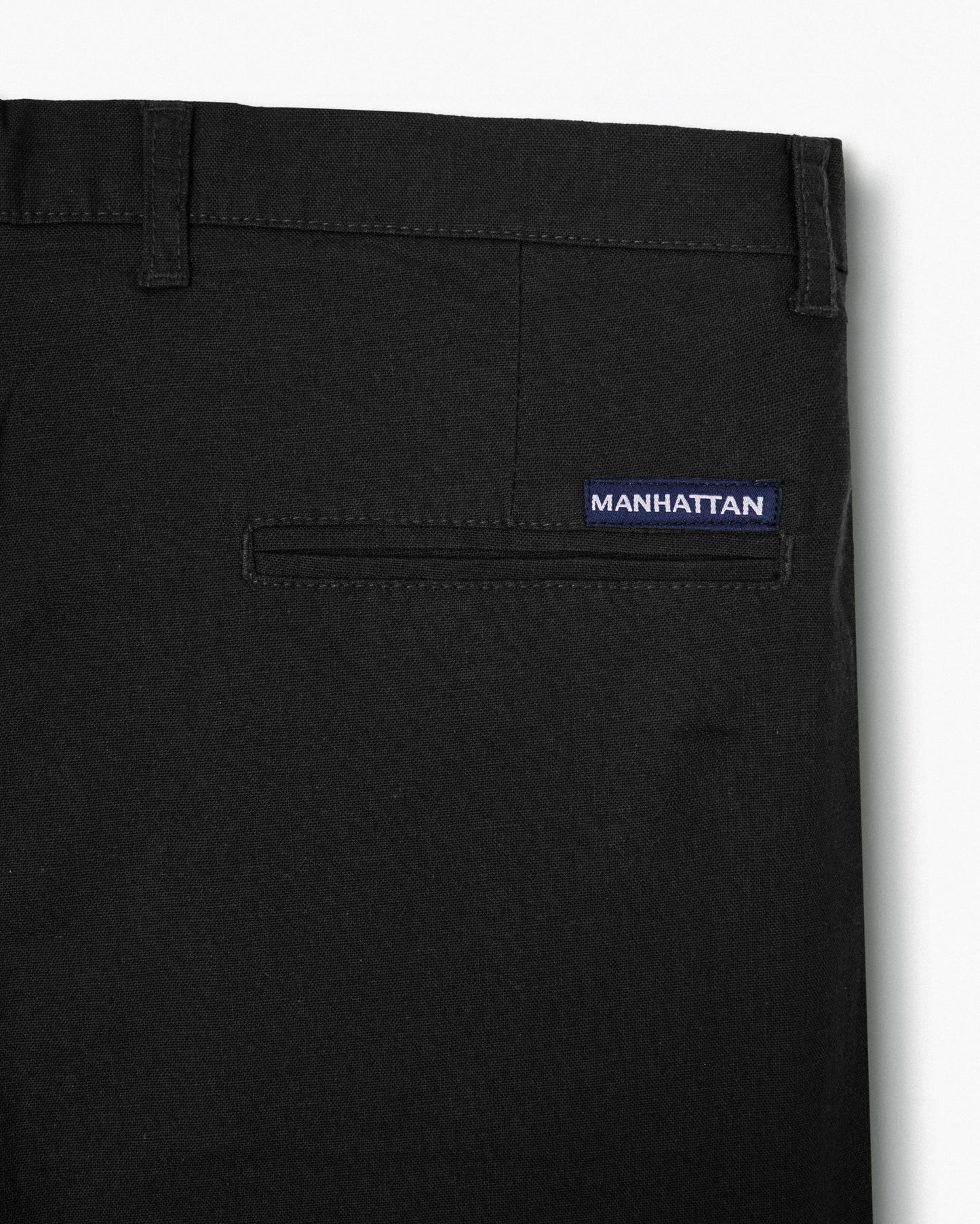 Cotton Casual Pants Black Linen