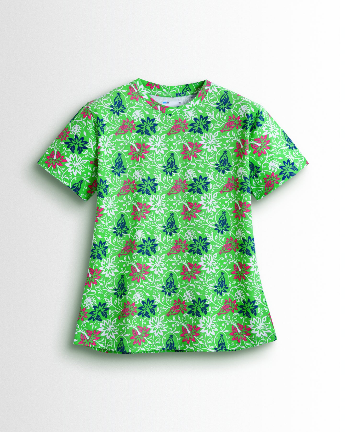Women's Co ord set Green Pink Flower