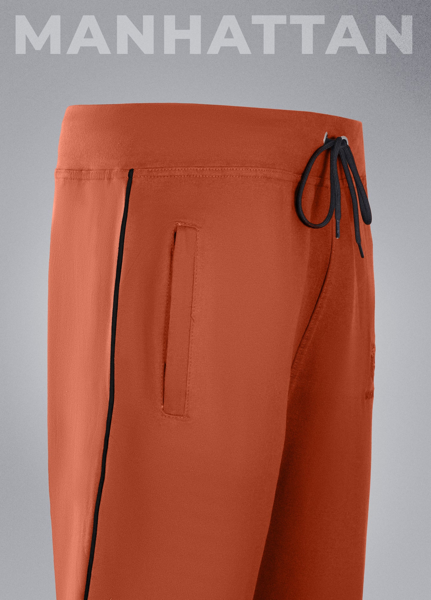 Premium Cotton Rust Track Pant Regular Fit