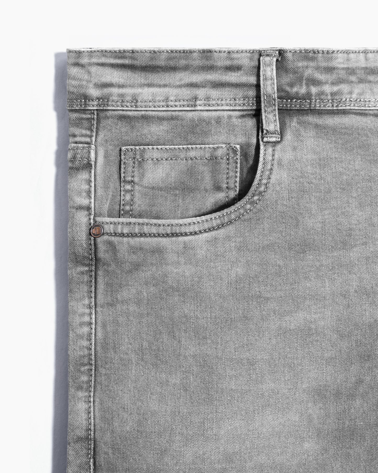 Regular Cotton Jeans Pant Grey