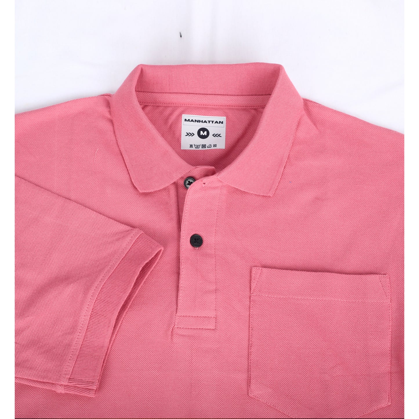 Pure Cotton Polo Pocket T shirts (Bubble Gum Pink)