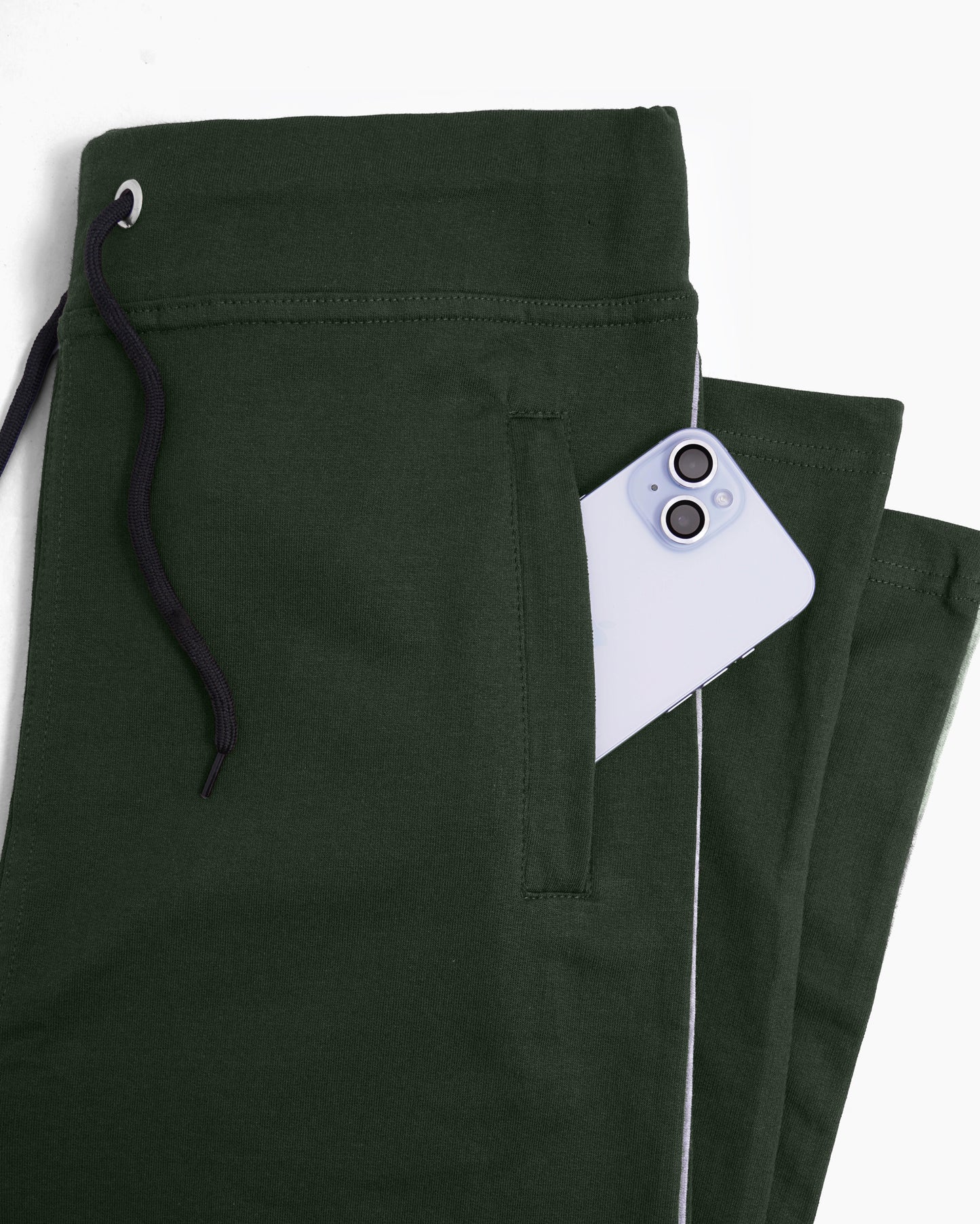Premium Cotton Military Green Track Pant Regular Fit