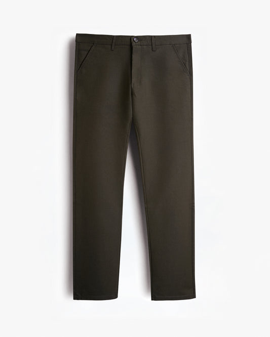 Cotton Casual Pants Coffee Brown - T