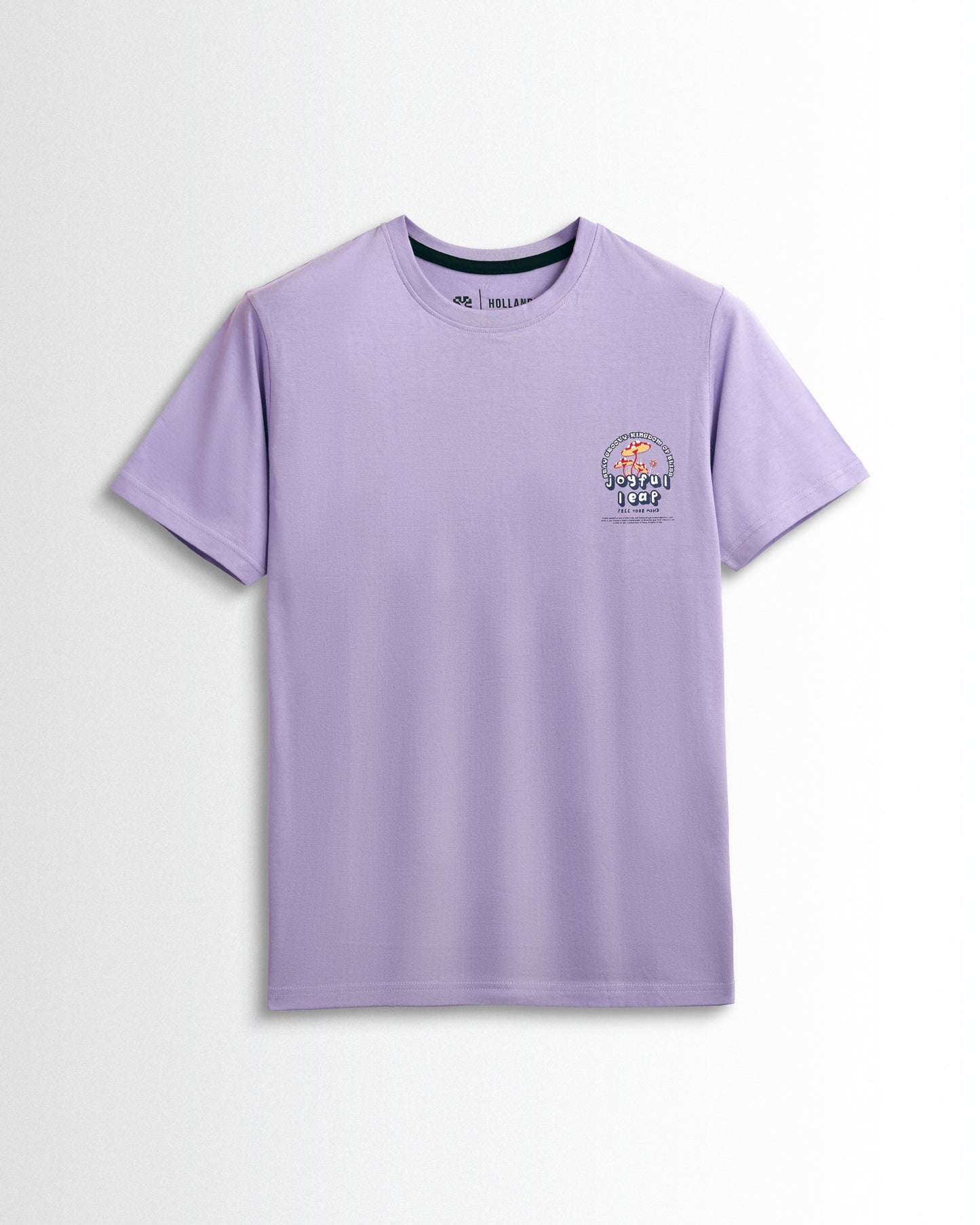 Round Neck Lavender Printed