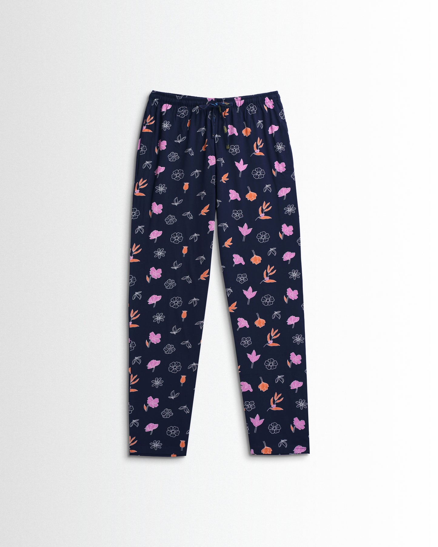 Women's Co ord set Navy Pink Flower