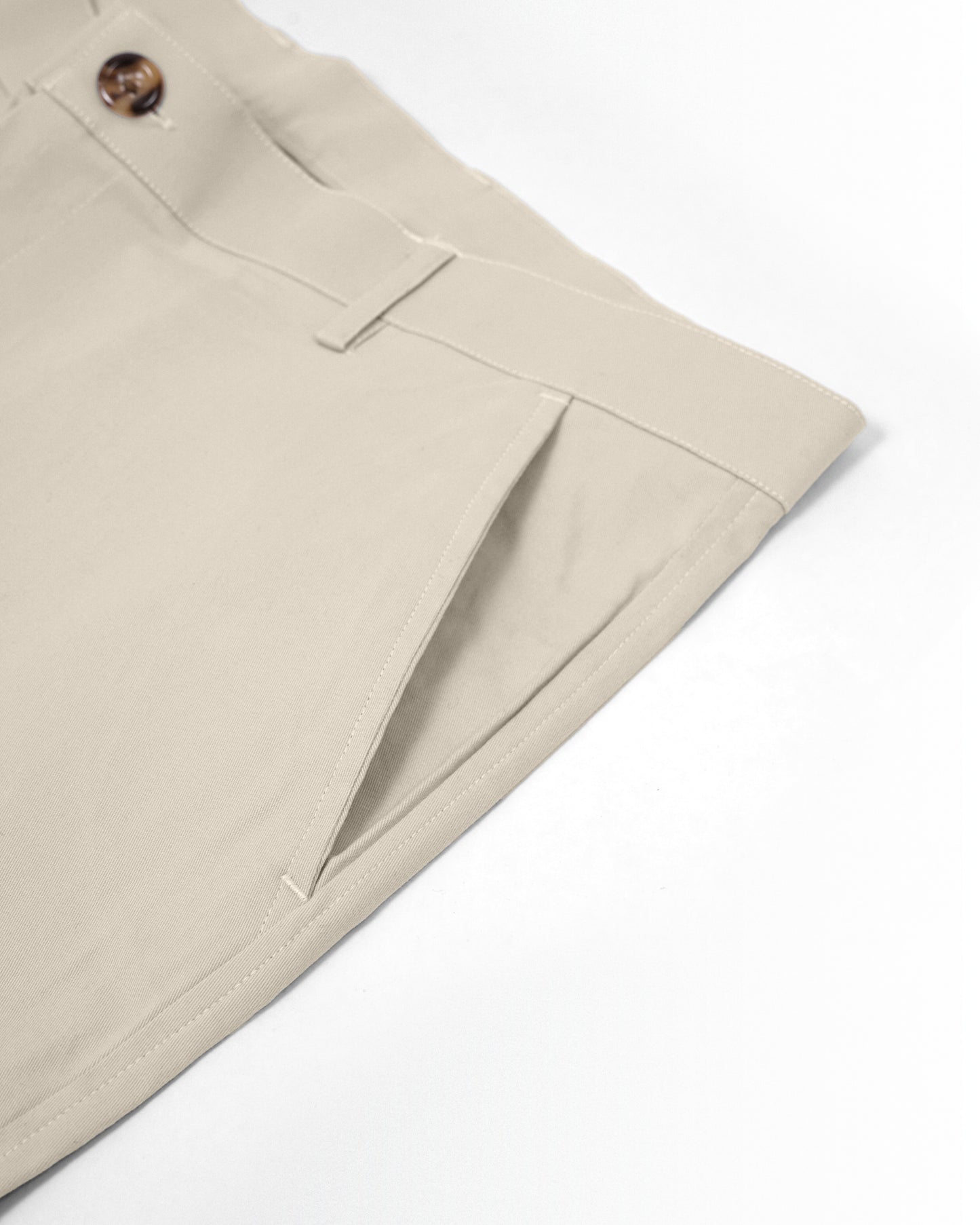 Cotton Casual Pants Light Beige