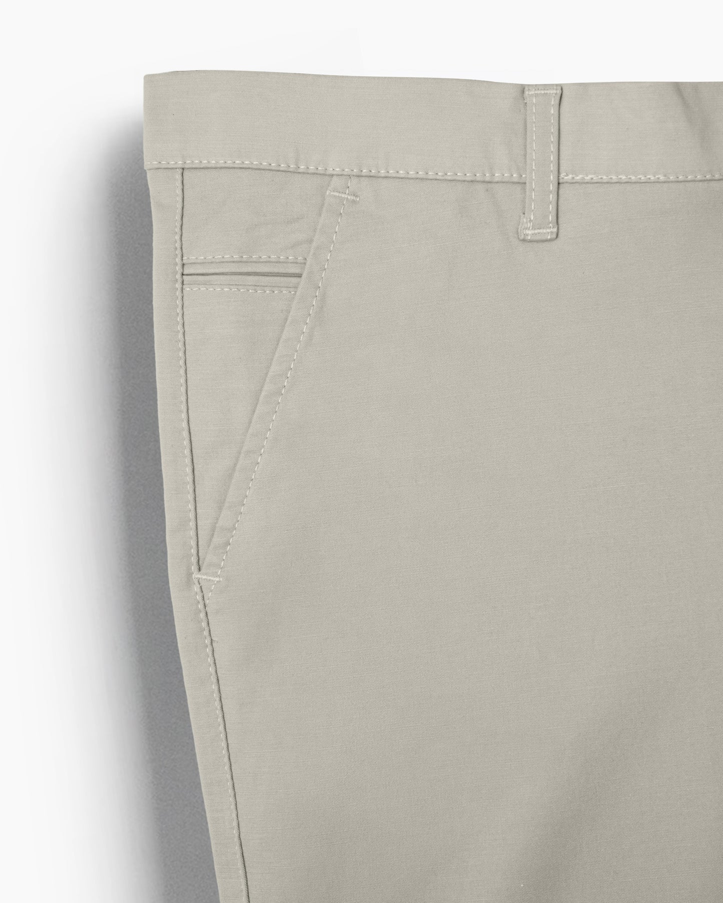 Cotton Casual Pants Light Beige - A