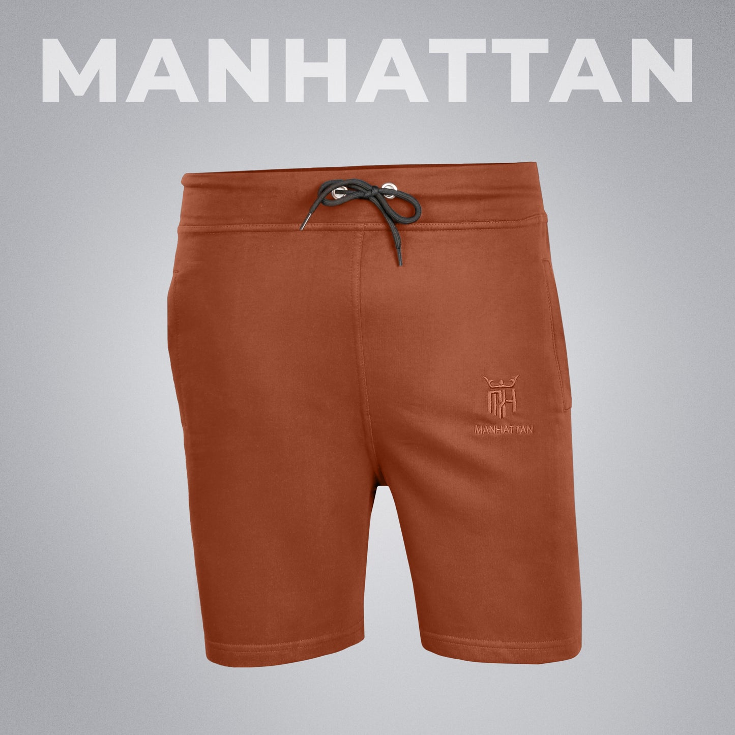 Premium Cotton Rust Shorts Regular Fit