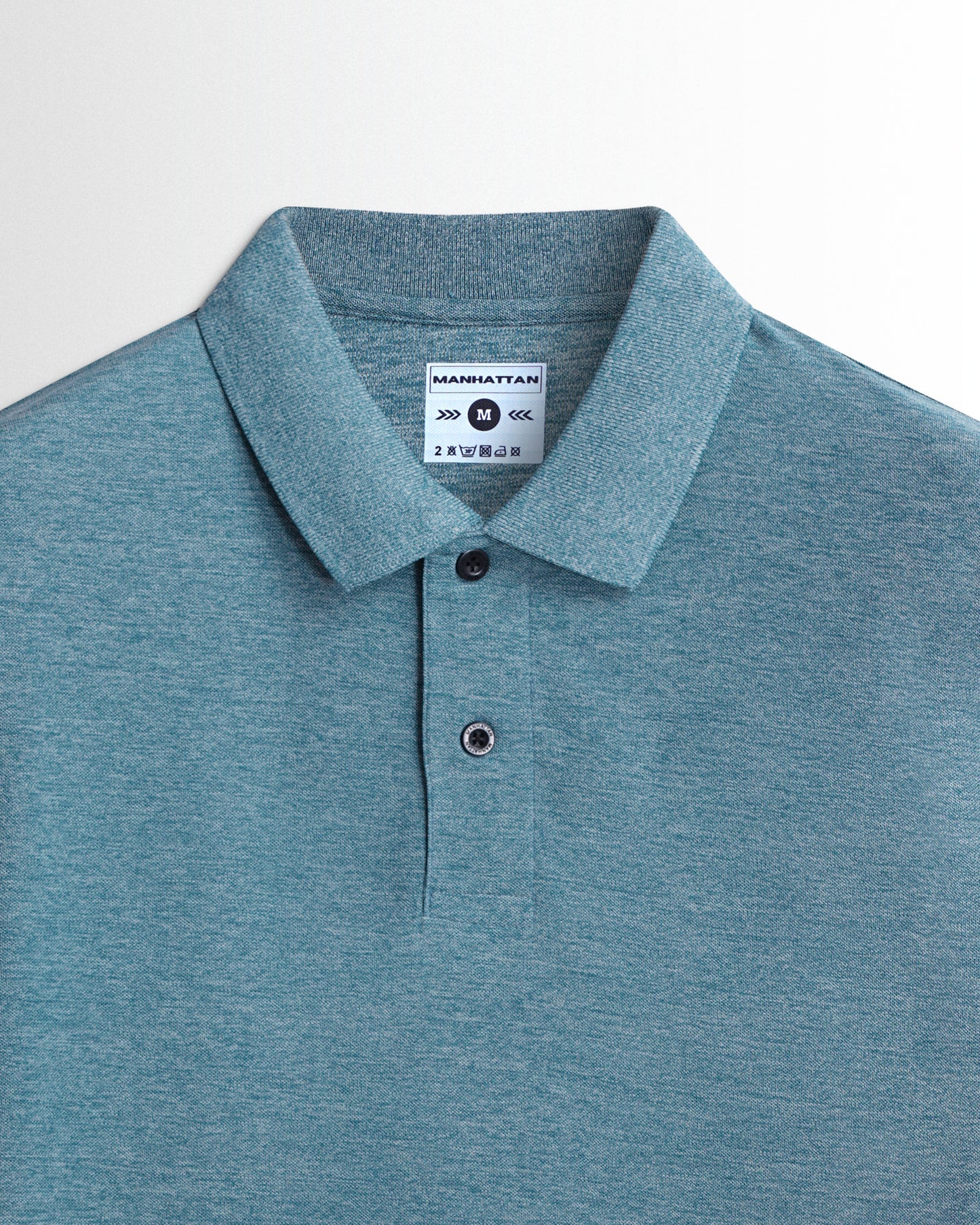 Active Wear Polo Full Sleeve Unisex Capri Blue Melange