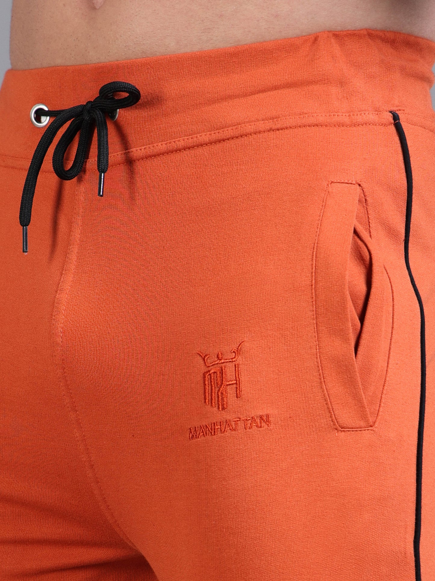 Premium Cotton Rust Track Pant Regular Fit