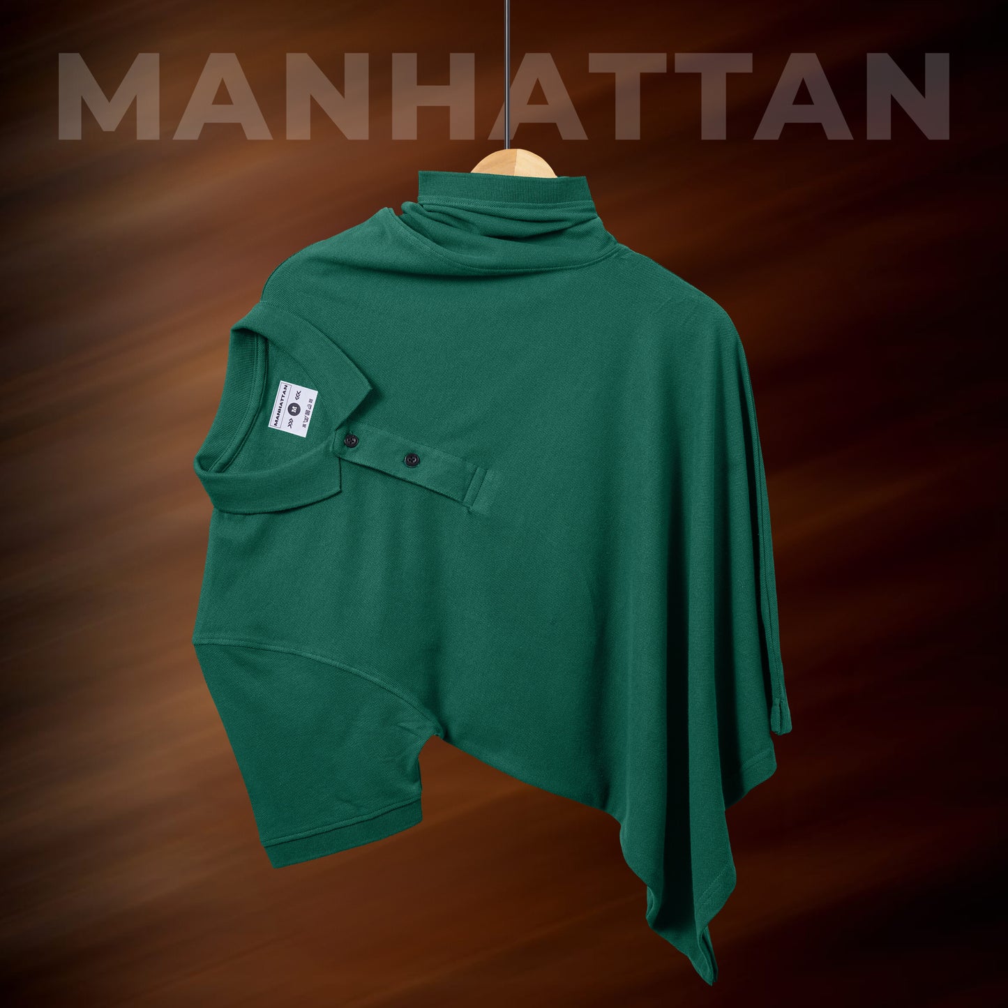 Pure Cotton Polo Plain T Shirts (Forest Green) Without Pocket