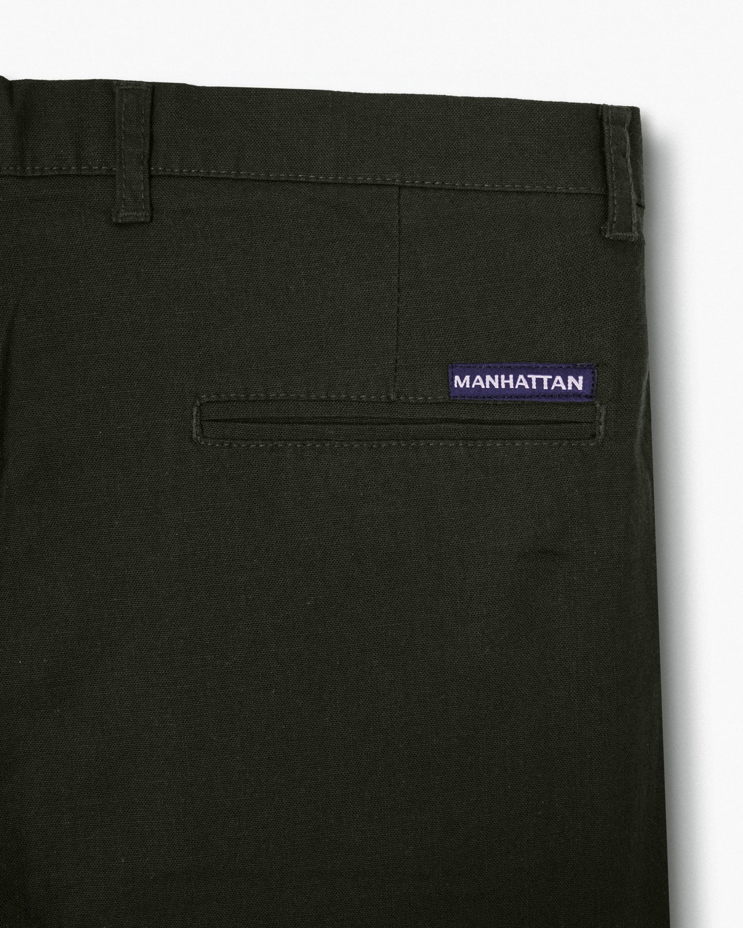 Cotton Casual Pants Green Linen