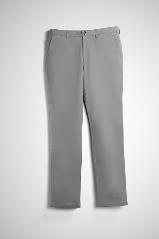 Cotton Casual Pants Light Grey