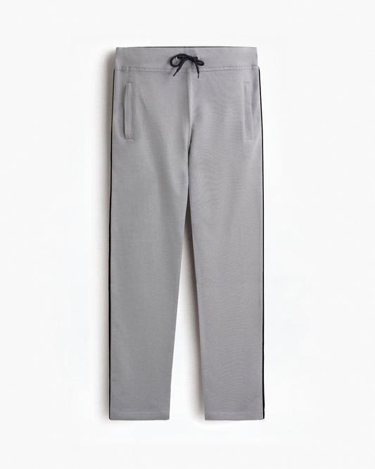 Premium Cotton Cement Grey Track Pant Regular Fit