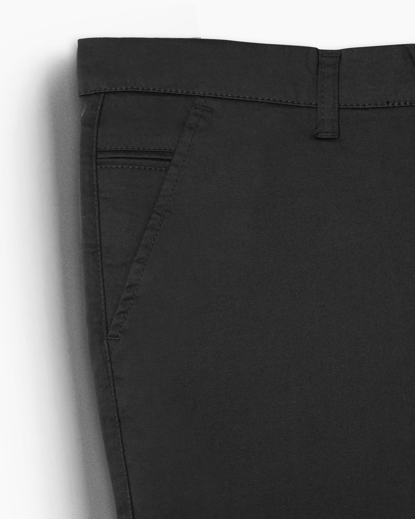 Cotton Casual Pants Black - S
