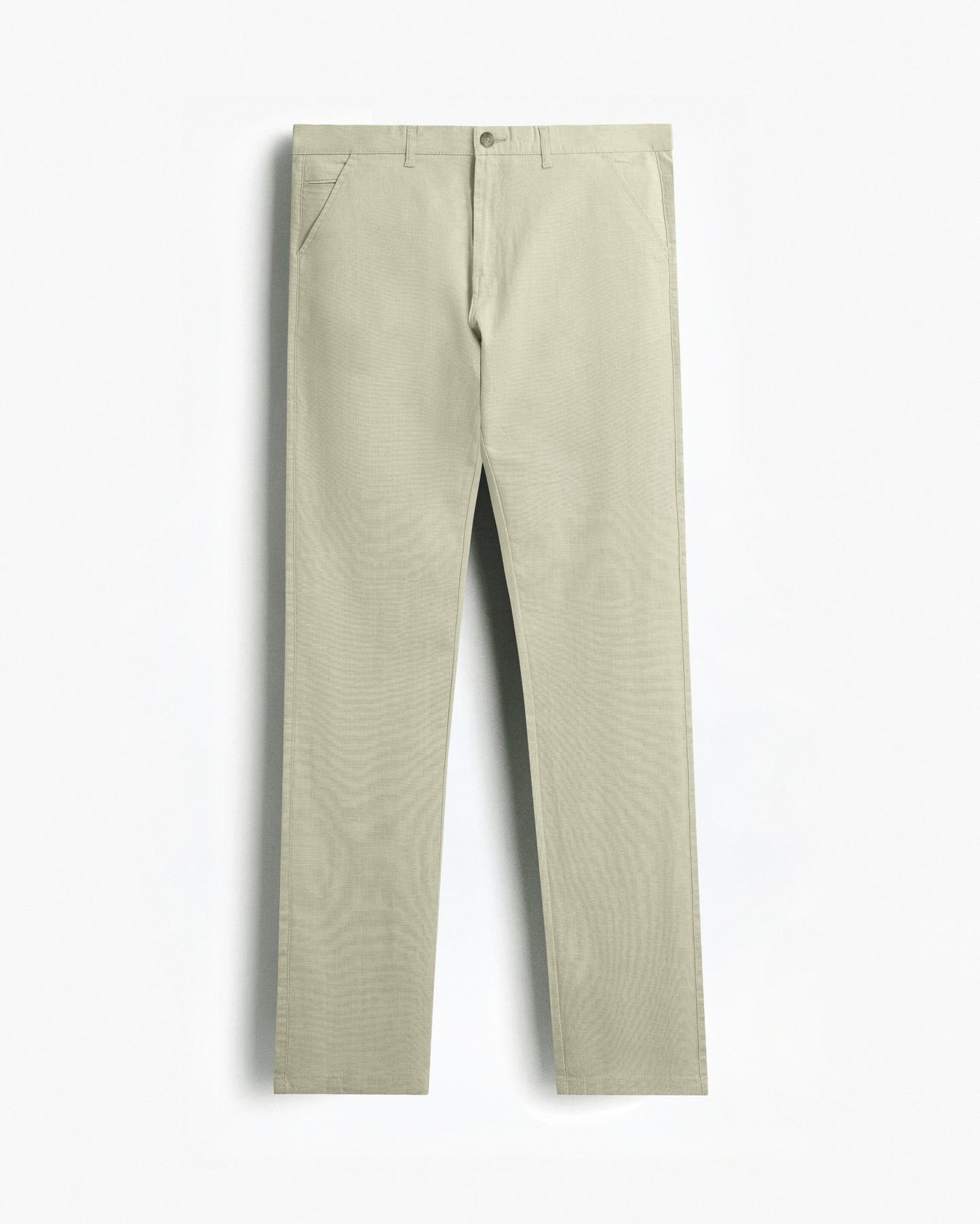 Cotton Casual Pants Light Pista Linen