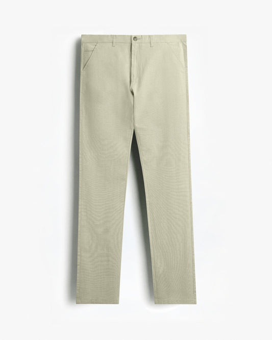 Cotton Casual Pants Light Pista Linen