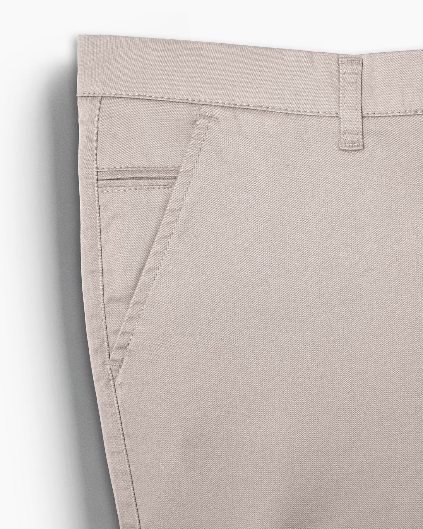 Cotton Casual Pants Light Cream - S