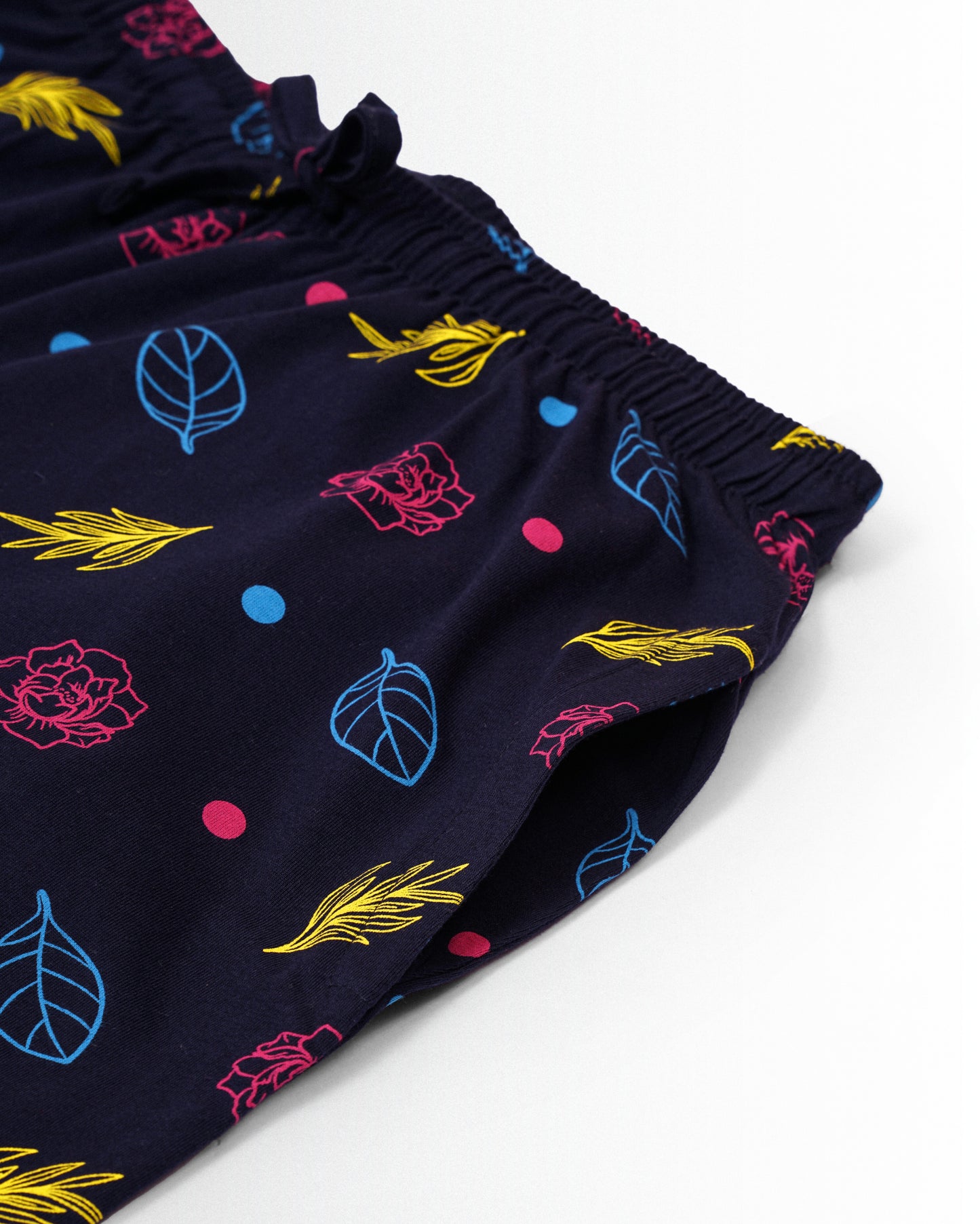 Women's Co ord set Navy Leaf