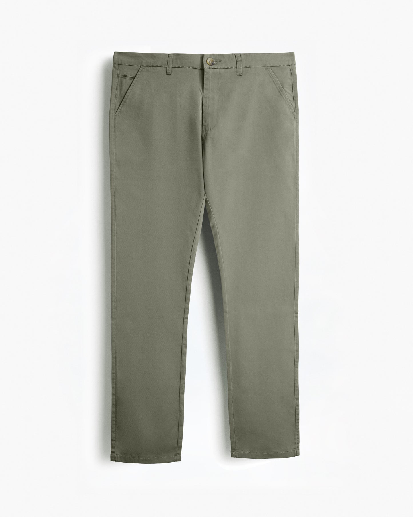 Cotton Casual Pants Light Green - S