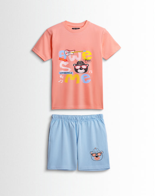 Kids Boys Set Orange/Sky Blue