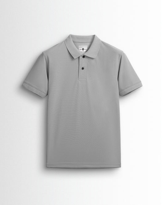 Sports Dry Fit Pearl Grey Polo T Shirts (Micro Polyester)