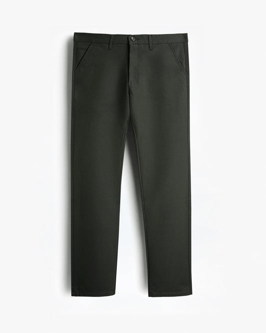 Cotton Casual Pants Dark Green - T