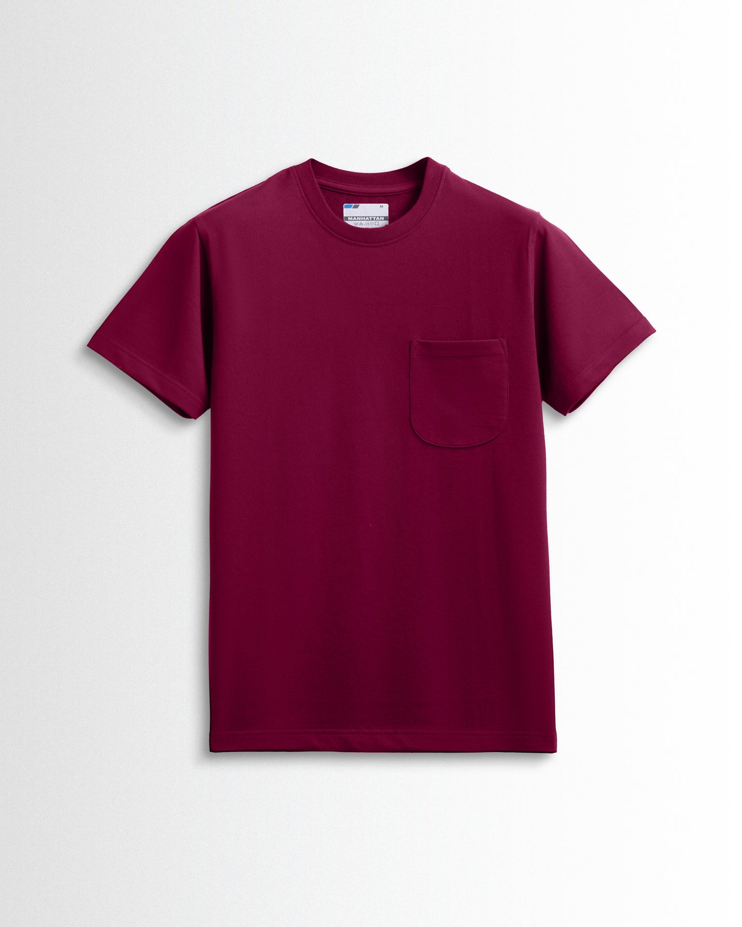Premium Plain Pocket T Shirts Burgundy