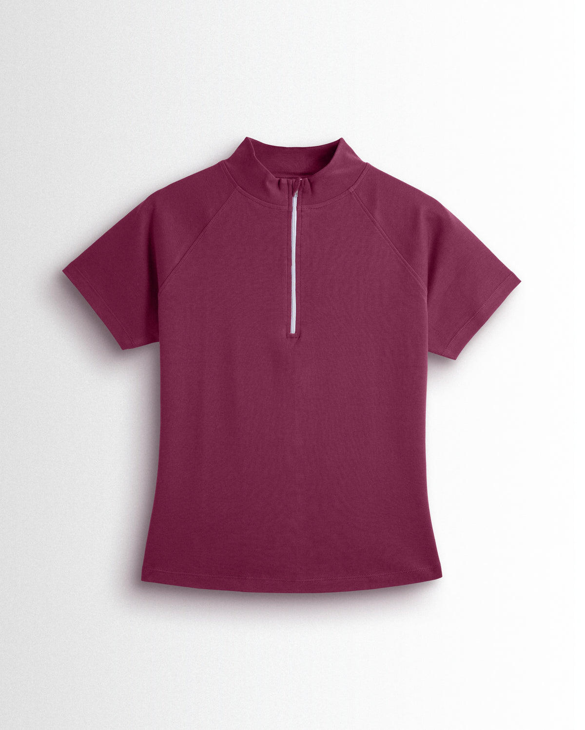 Womens Hineck Zipper Cherry Red