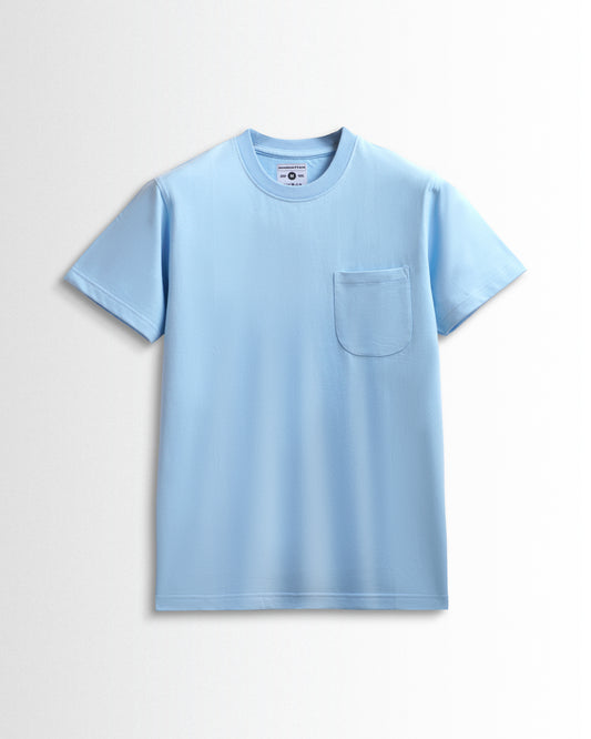 Premium Plain Pocket T Shirts Sky Blue