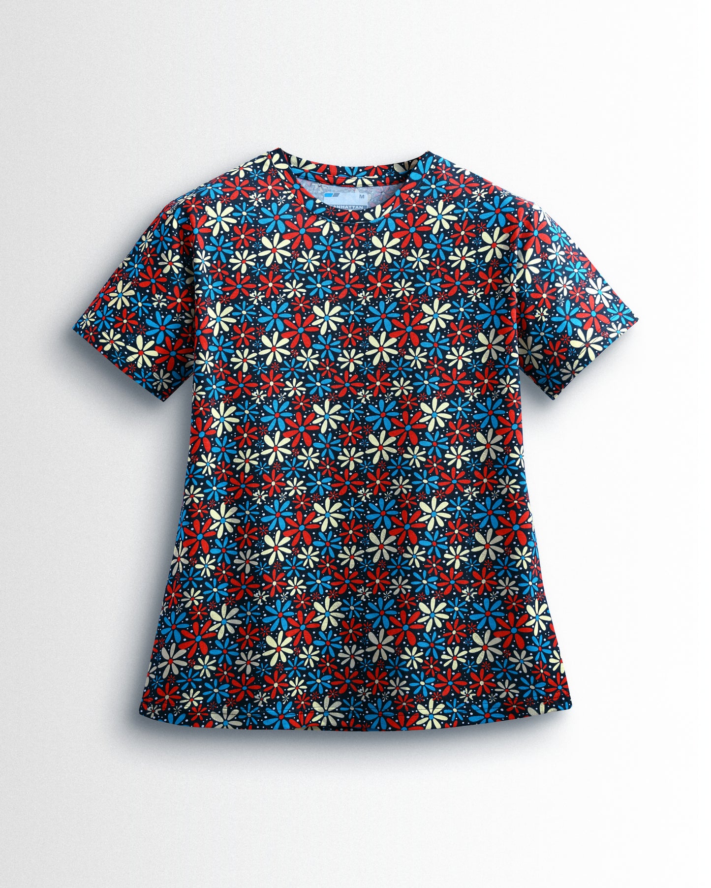 Women's Co ord set Black Red Flower