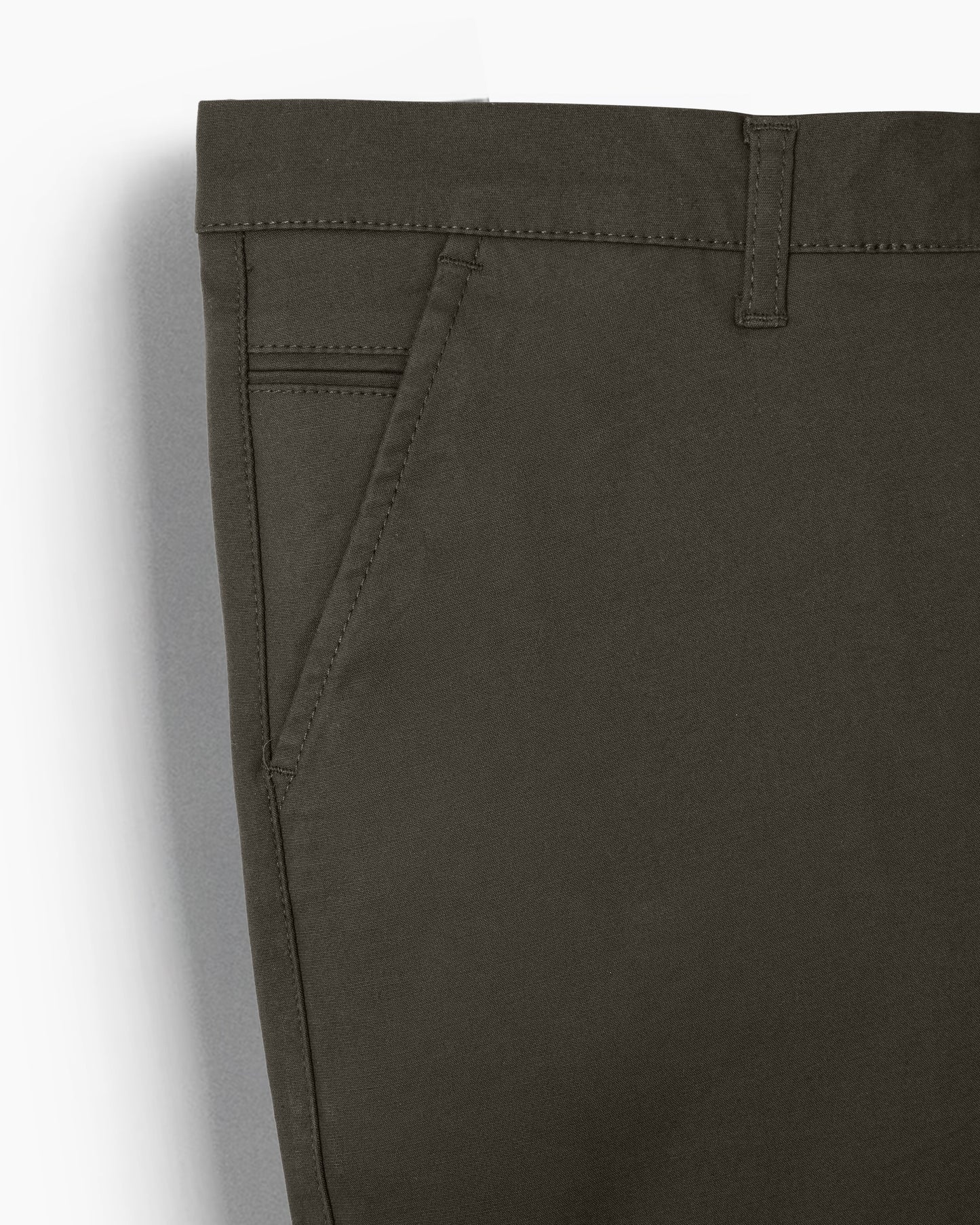 Cotton Casual Pants Coffee Brown - A