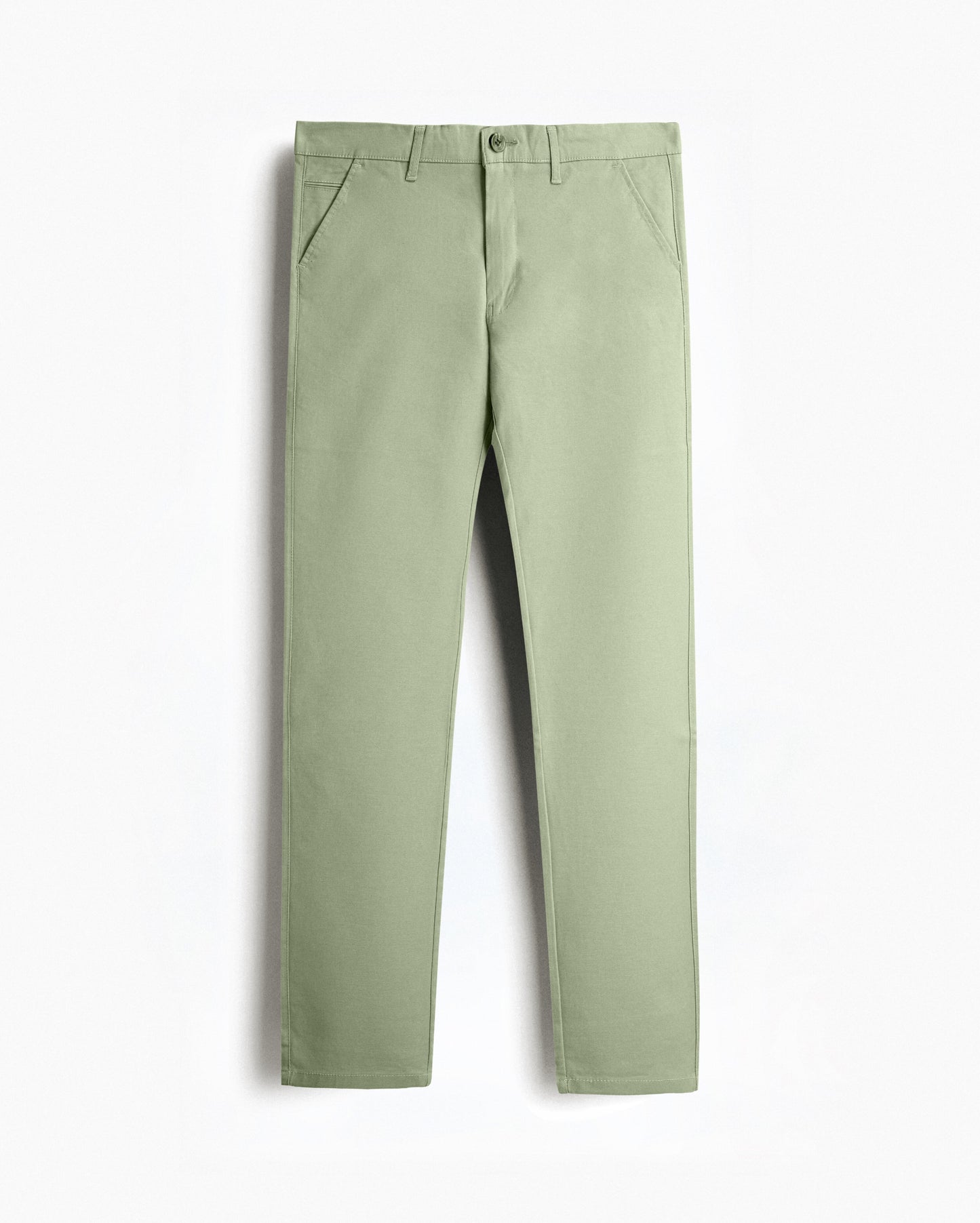Cotton Casual Pants Light Green - A